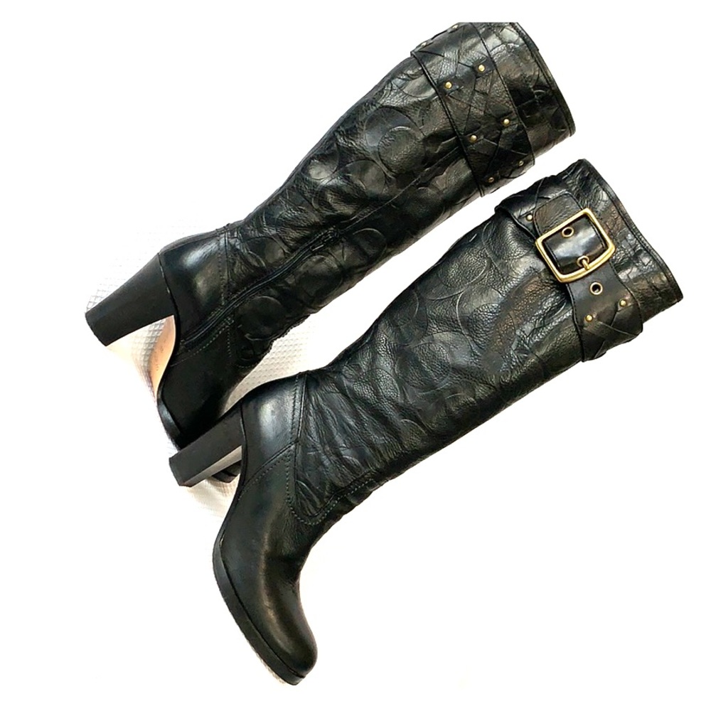 Coach Q220 Meadow Embossed Boots